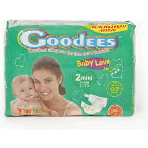 Buy nappies online Goodees Babylove Size 2 Mini nappies (4-6kgs)