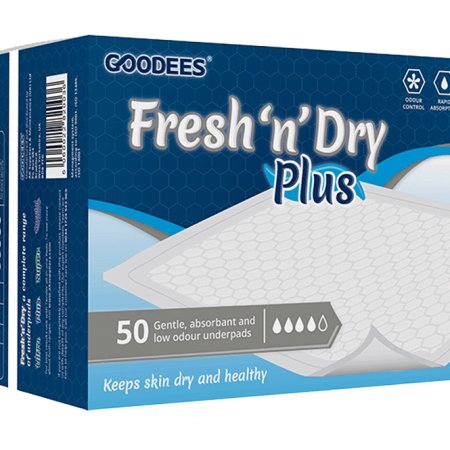 Keep skin dry and healthy with Goodees range of Super absorbent low odour underpads. Used for Surface protection for Beds, Mattresses, Chairs and wheelchairs.