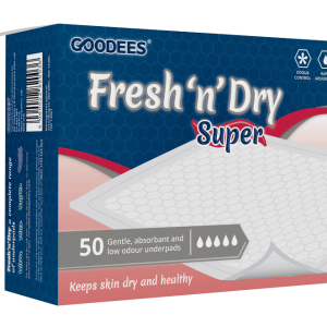 Keep skin dry and healthy with Goodees range of Super absorbent low odour underpads. Used for Surface protection for Beds, Mattresses, Chairs and wheelchairs.