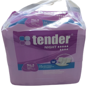 Goodees Tender Adult All-in-One Cloth Pads Size Extra Large Night Monthly Jumbo Pack